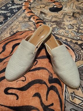 Striped Slip-On Mules